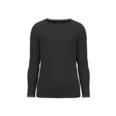 Abbildung von Name it Nkflitte Strickpullover für Kinder, Größe: 146/152, Black