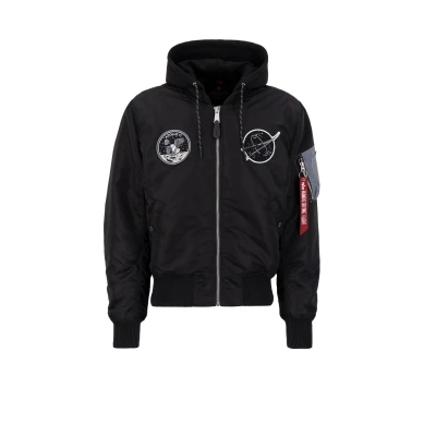 Abbildung von Alpha Industries HOOD DARK SIDE Bomberjacke, Herren, Größe: Large, Black reflective