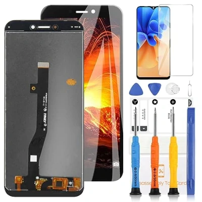 Abbildung von LADYSON LCD Display für Oukitel WP5 PRO Touchscreen Montage Ersatz Glasschirm Digitizer mit Werkzeugen (Schwarz)