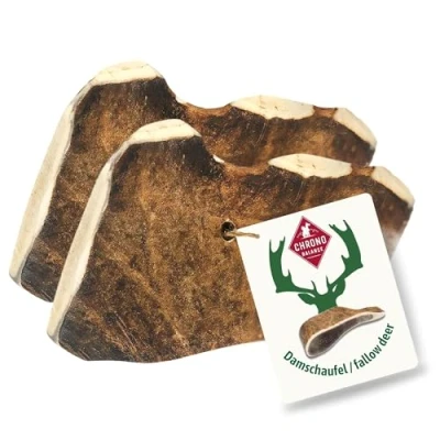 Abbildung von ChronoBalance® S Damwild Hirschgeweih für Hunde Kauspielzeug: 100% echt Hundespielzeug zur Zahnpflege, Kauartikel, Kausnack Hund mit Mineralstoffen &amp; Nährstoffen, (2er Set)