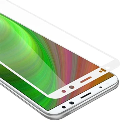 Abbildung von Cadorabo Vollbild Panzer Folie kompatibel mit Huawei MATE 10 LITE Schutzfolie in TRANSPARENT WEIß Gehärtetes (Tempered) Display Schutzglas 9H Härte 3D Touch