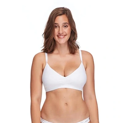 Abbildung von Body Glove Damen Drew Bikini Top Swimsuit with Adjustable Tie Back Bikinioberteil, Schneeweiß, F Körbchengröße