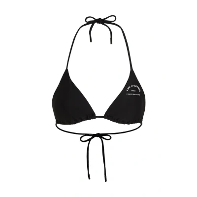 Abbildung von KARL LAGERFELD B.V Damen Rue St Guillame Triangle Bikini Top, Schwarz, M EU