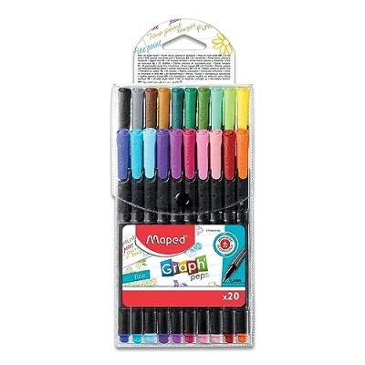 Abbildung von Maped M749151 Fineliner Graph Peps, Metallspitze 0.4 mm, 20er Packung