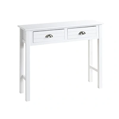 Abbildung von HAKU Möbel Konsole weiß, Massivholz, MDF Maße: B 100 cm x H 77 T 30 cm, Style: Coastal Furniture