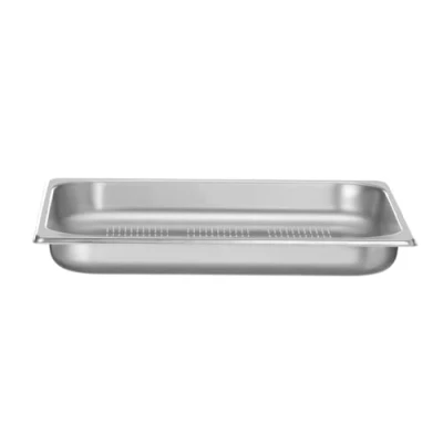 Abbildung von HENDI Gastronormbehälter, Temperaturbeständig von 40 bis 300C, Heissluftöfen Kühl und Tiefkühlschränken Chafing Dishes Bain Marie, perforiert, 3L, GN 2/3, 354x325x(H)40mm, Edelstahl 18/10