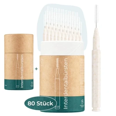 Abbildung von VIGOROUS® 80 Stk. Vorteilspack nachhaltige Interdentalbürsten ISO 1, 0,4 mm Zahnzwischenraumbürsten für gründliche Zahnreinigung Zwischenräume Dentalbürsten praktische Zwischenraum Zahnbürsten