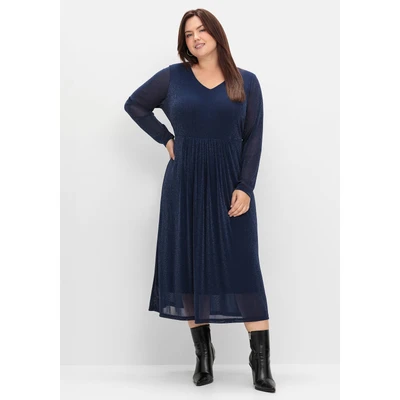 Abbildung von Sheego Freizeitkleid, Damen, Größe: 48, Saphir