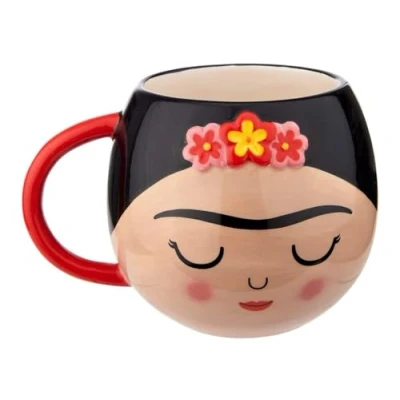 Abbildung von Sass &amp; Belle Becher Frida für ca. 390 ml, Boho, Kahlo, Mexiko, Dolomit, handbemalt, 13,5 x 10 9,5 cm