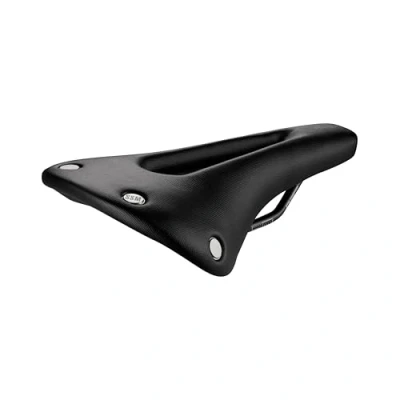 Abbildung von Selle San Marco Fahrradsattel mit Bow Rail Rahmen, anatomisch geformtes Loch gegen Prostata, Nieten Design, Mangan Schwarz, Größe S