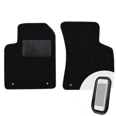Abbildung von moto MOLTICO Vorne Fußmatten Auto Velours Autoteppiche Schwarz Automatten Set 2 teilig passend für Audi TT 8N 1998 2006