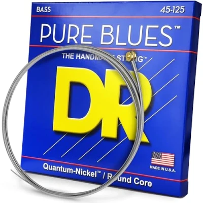 Abbildung von DR Strings PB545 45 125 Medium Set Handmade Pure Blues Coated 5 Saiten Bass PB5 Diapason long
