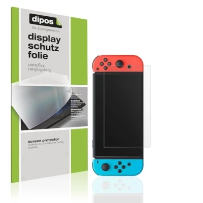 Abbildung von dipos I 2X Schutzfolie matt kompatibel mit Nintendo Switch OLED Folie Displayschutzfolie