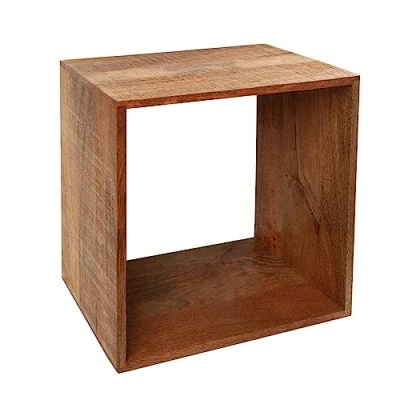 Abbildung von riess ambiente Beistelltisch MAKASSAR 45cm natur (Einzelartikel, 1 St), Wohnzimmer · Mango Massivholz lackiert handmade Regal