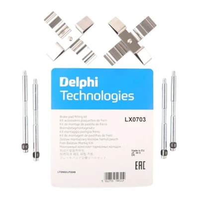 Abbildung von DELPHI LX0703 Zubehörsatz, Scheibenbremsbelag BMW: 2 Coupe, 3 Touring, Cabrio