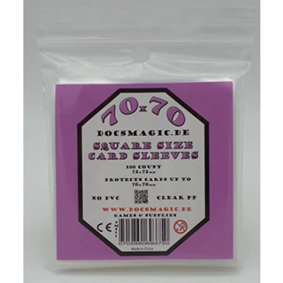 Abbildung von docsmagic.de 100 Small Square Board Game Sleeves 70 x 72