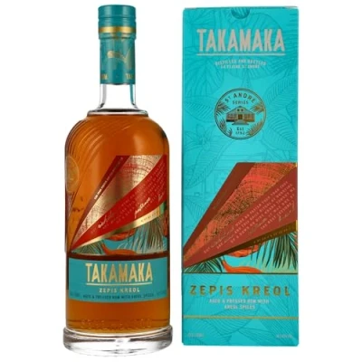 Abbildung von Takamaka Rum I St Andre Zepis Kreol 700 ml 43% Volume Dark Spiced von den Seychellen mit Geschenk Box