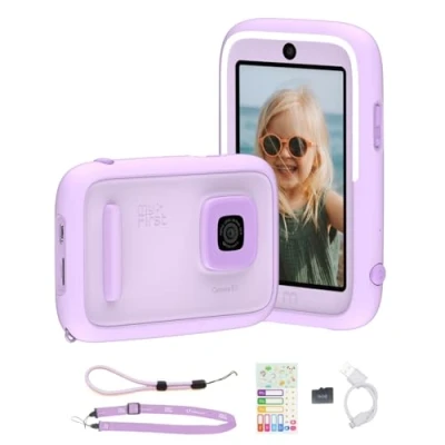 Abbildung von Neue AI Editor Kamera für Kinder myFirst 50 Digitalkamera 20MP Fotos 1080P Video, Front &amp; Selfie Objektiv Weihnachten Geburtstag Geschenke Jungen Mädchen Alter 4 15 Jahre Tragbare