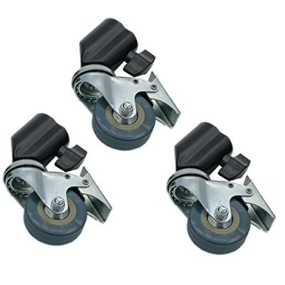 Abbildung von DYNASUN Stativrollen Set 3X SA22A Lampenstativrollen mit Bremse für Lampenstativ, Studiostativ, Fotostativ, Videostativ bis 22mm z.B. WT957 W807 FS502 FS901
