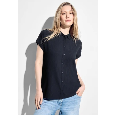 Abbildung von Cecil Struktur Hemdbluse, Damen, Größe: XL, Blau