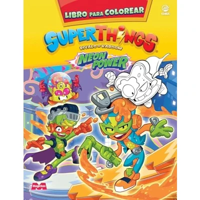 Abbildung von Libro para colorear Superthings Neon Power España