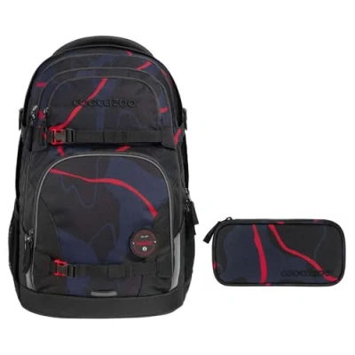 Abbildung von coocazoo PORTER Schulrucksack Set 2tlg inkl. Schlamperbox (Lava Lines)