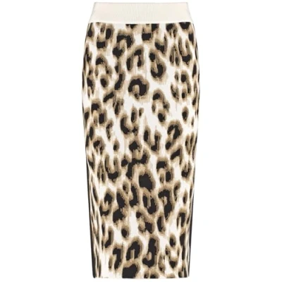 Abbildung von Gerry Weber Bleistiftrock, Damen, Größe: 38, Beige schwarz jacquard