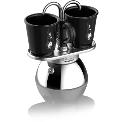 Abbildung von BIALETTI Espressokocher &quot;Mini Induktion&quot;, Zwei Espressi gleichzeitig zubereiten, 90 ml, Schicht Edelstahl