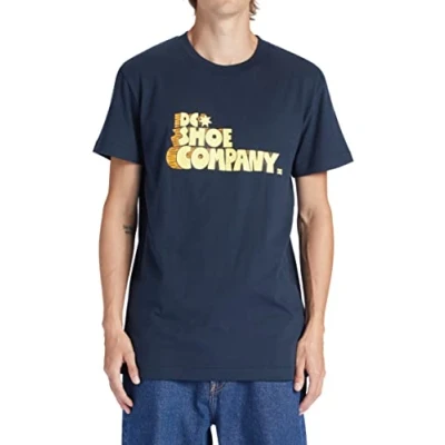 Abbildung von DC Shoes Nostalgic Tshirt print, Herren, Größe: Small, Mottled dark blue