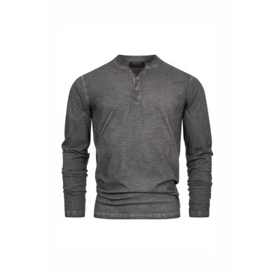 Abbildung von Indicode Jeans Langarmshirt, Herren, Größe: Small, Dk grey