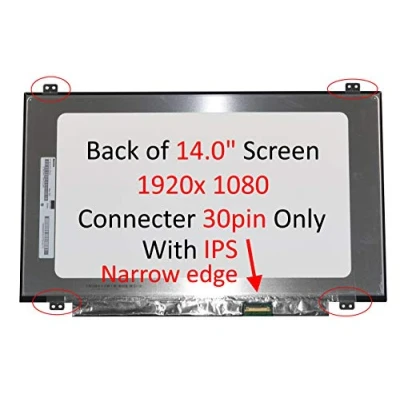 Abbildung von New 14&quot; Screen 30 pin Narrow bazel Matte LCD Replacement (IPS) for NV140FHM N62, Also fits N140HCA EAC
