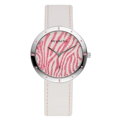 Abbildung von Orphelia Damen Armbanduhr Zebra Analog Quarz Leder