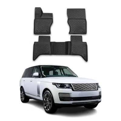 Abbildung von OMAC Gummimatten Fußmatten kompatibel mit Land Rover Range 4 2015 2021 TPE Schwarz 4X