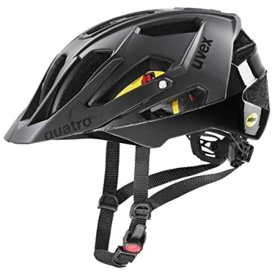 Abbildung von uvex quatro cc MIPS sicherer MTB Helm für Damen und Herren Sysytem individuelle Größenanpassung all black 52 57 cm