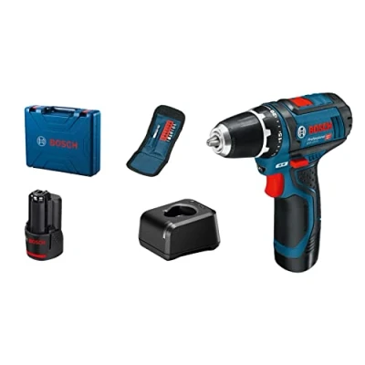 Abbildung von BOSCH GSR 12V 15 0 601 868 10G Akkuschrauber 1 10 mit Zubehör, Ladegerät, Batterie 30