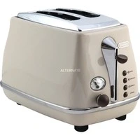 Abbildung von DeLonghi Toaster &quot;Incona Vintage &quot;CTOV 2103.BG&quot;&quot;, 2 kurze Schlitze, 900 W, im Retro Look, cremefarben