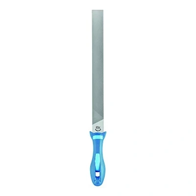 Abbildung von PFERD Werkstattfeile Flachstumpf, 300mm, rechteckige Feile, Kreuzhieb H2 auf drei Seiten, inkl. Ergonomie Feilenheft, 11210307 für universelle Schrupp und Schlichtarbeiten geeignet