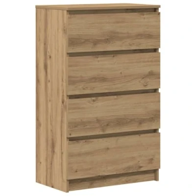 Abbildung von vidaXL Sideboard Artisan Eiche 60x35x98,5 cm Holzwerkstoff, Kommode, Anrichte, Küchenschrank, Schubladenkommode, Schrank, Flurschrank