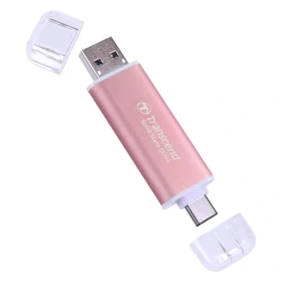 Abbildung von Transcend Portable SSD ESD310P 1TB, 10 Gbit/s, Typ A/Typ C kompatibel PS4/PS5 TS1TESD310P
