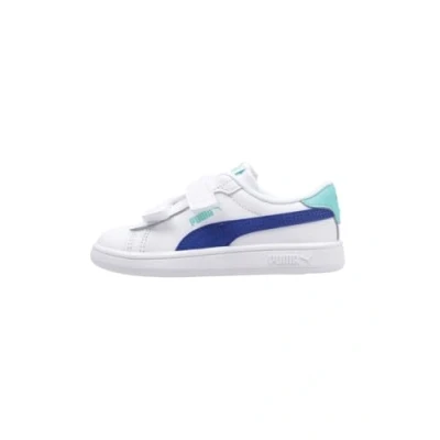 Abbildung von Puma Smash 3.0 Unisex Sneaker low für Kinder, Größe: 20, White/vivid blue/aquatic Schuhe