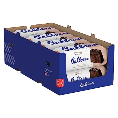 Abbildung von Bahlsen Comtess Schoko 8er Pack Saftiger Schokoladenkuchen mit kakaohaltiger Fettglasur, einzeln verpackt (8 x 350 g)