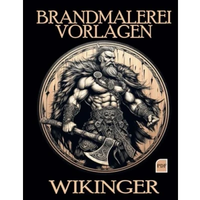 Abbildung von Brandmalerei Vorlagen Wikinger: Wikingerkrieger Designs zum Nachzeichnen und Holzbrennen