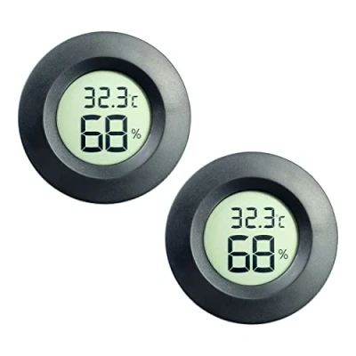 Abbildung von ZHITING 2Pack Thermometer Innen,Thermometer Digital Mini Hygrometer Digitaler LCD Monitor Innen Außen Feuchtemessgerät für Luftbefeuchter Keller Babyzimmer Fahrenheit oder Celsius