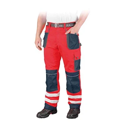 Abbildung von Leber &amp; Hollman Herren Arbeitshose LH FMNX B, 100% Polyester 270 g/m2, Taschen für Knieschoner, reflektierende Streifen an den Hosenbeinen