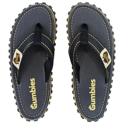Abbildung von Gumbies Classic Flip Flops aus recycelten Materialien robuste Sohle wiederverwerteten Autoreifen, ergonomisches Fußbett Navy, 38