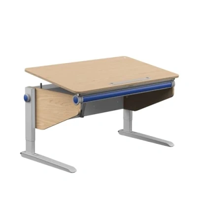 Abbildung von moll Winner Comfort, höhenverstellbarer Kinderschreibtisch für Jungen und Mädchen, 6 Akzentfarben, Korpus Eiche, Holzwerkstoff, 121cm x 71cm