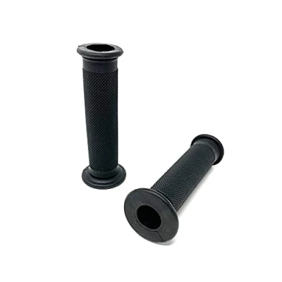 Abbildung von Schwarz Motorrad Gummi Griffe Für 22mm 7/8&quot; Lenker Paar
