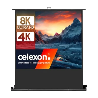 Abbildung von 55&quot; Zoll Pull Up Leinwand celexon Ultramobil Plus Professional 4:3 120x90 cm 8K 4K Full HD 3D transportable Beamer zum ausziehen &amp; aufstellen inkl. Tragegriff + Scherengelenk