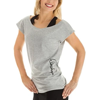 Abbildung von Winshape Damen Dance Shirt WTR12 Freizeit Fitness Workout T, Grey Melange, S