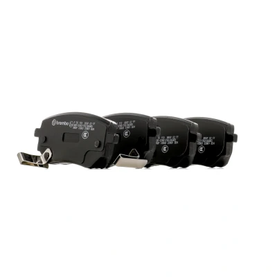 Abbildung von BREMBO P 50 153 Bremsbelagsatz mit akustischer Verschleißwarnung Bremssattelschrauben, Anti Quietsch Blech Zubehör